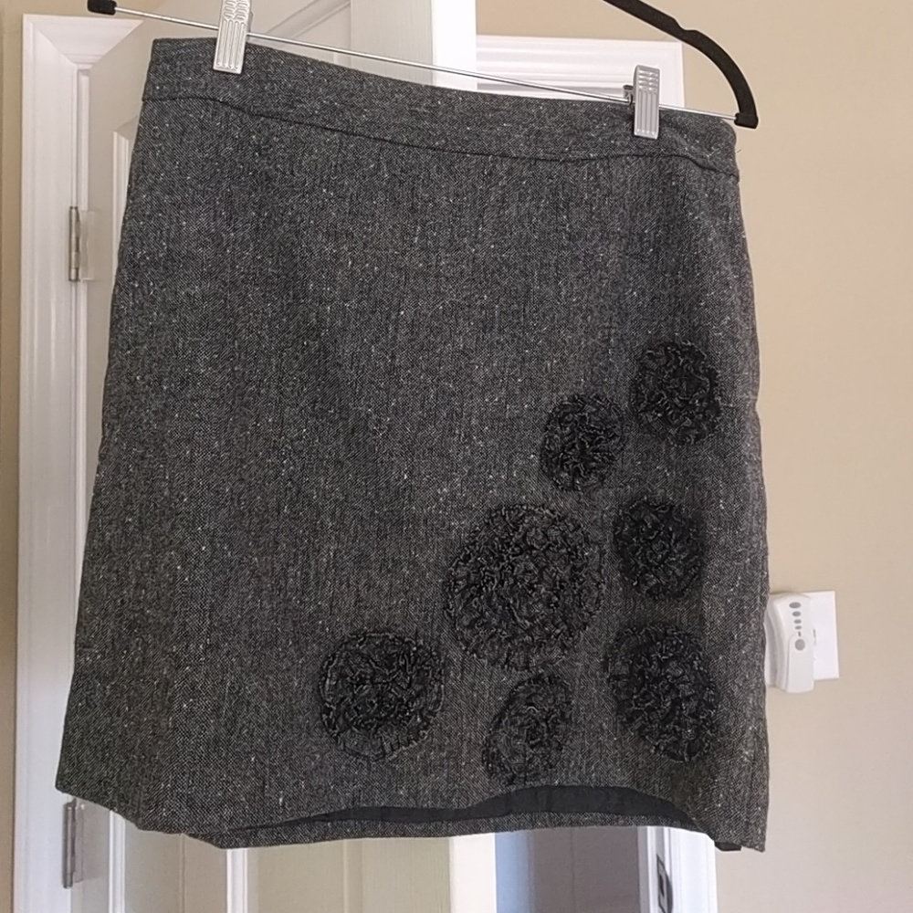 Wool grey skirt
